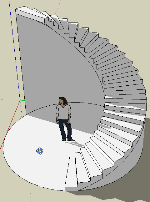 escalier helicoidal sketchup